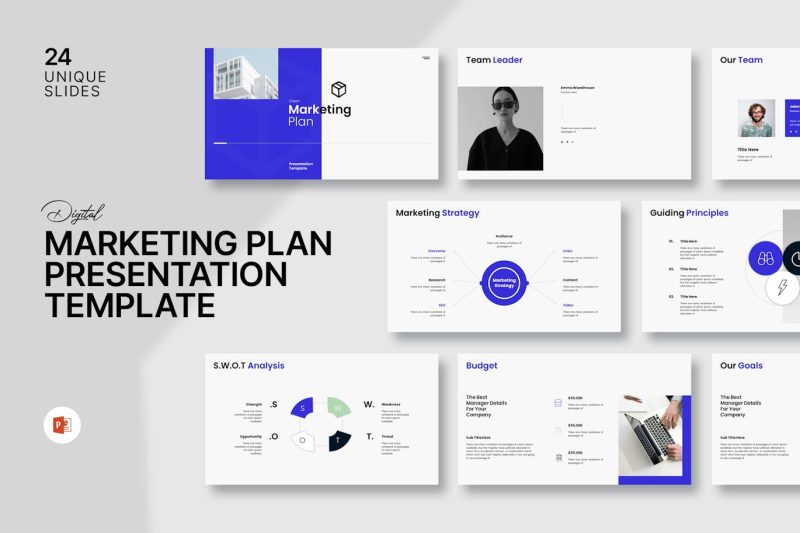 营销计划PPT素材 (PPTX) marketing-plan-powerpoint-template