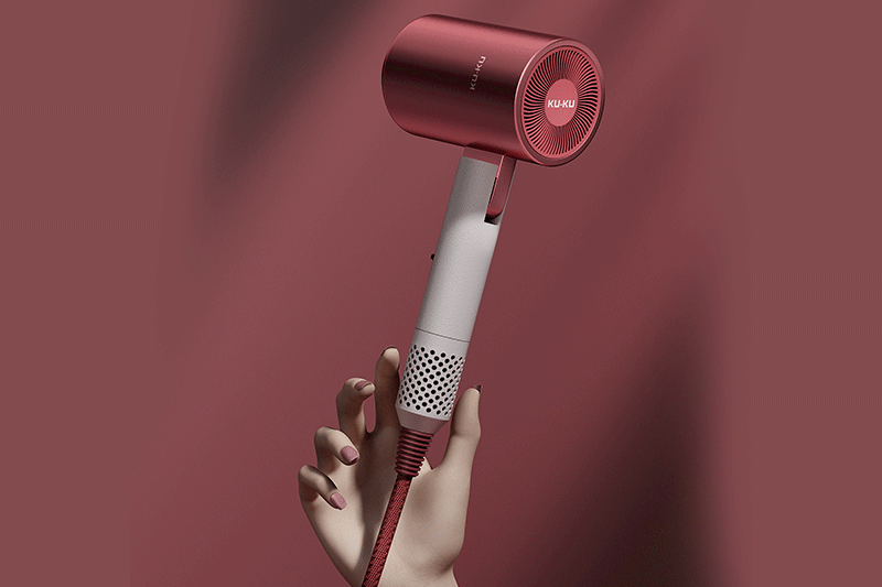 C4D工程-手持吹风机产品场景渲染工程吹风机C4D模型下载