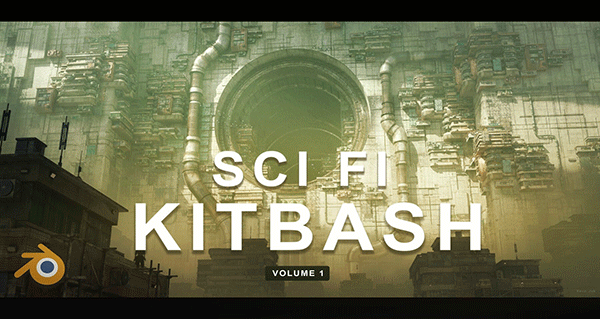 Blender85个科幻城市建筑场景资产预设3D模型 Artstation – Sci Fi Kitbash – Volume 1