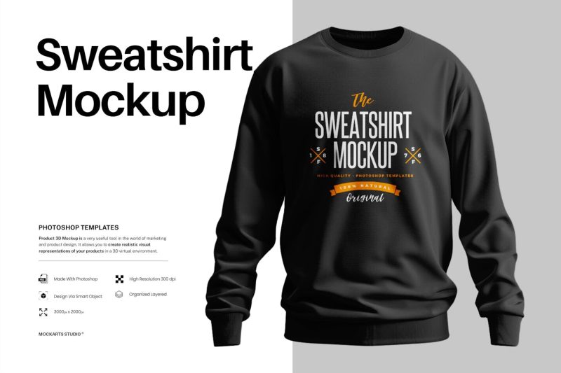 运动衫设计样机素材 (PSD) sweatshirt-mockup