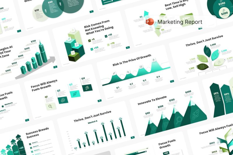 增长信息图表PPT模版 (PPTX) growth-infographic-presentation