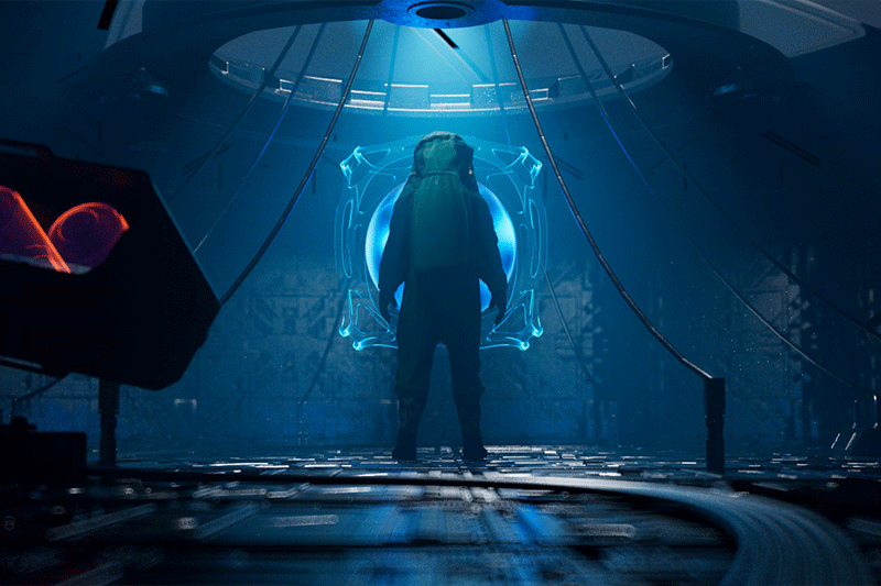 C4D工程-科技宇航员场景渲染工程宇航员C4D模型