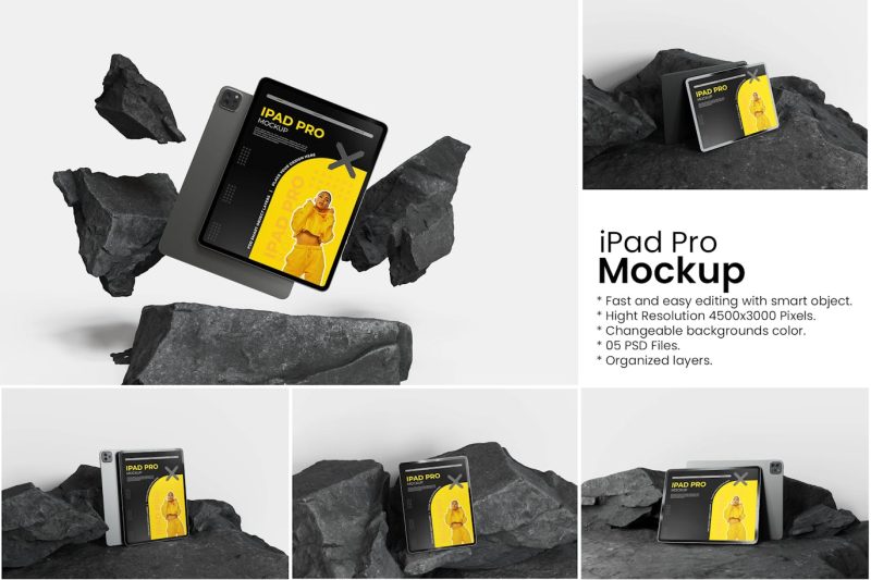 iPad Pro 平板电脑样机素材 (PSD) ipad-pro-mockup