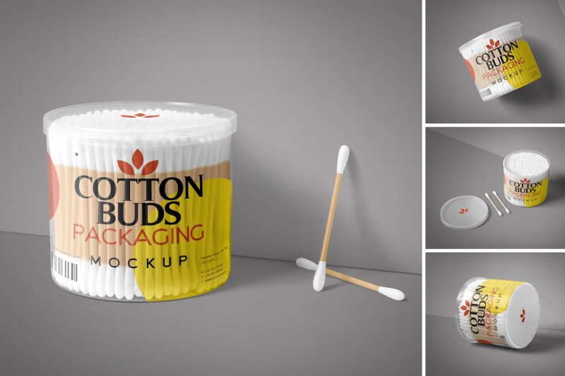 棉签包装设计样机素材 (PSD) cotton-swab-packaging-mockup
