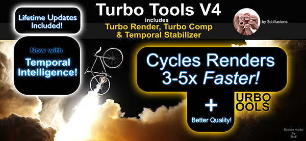 Blender插件-加速渲染工具 Turbo Tools v4.1.3