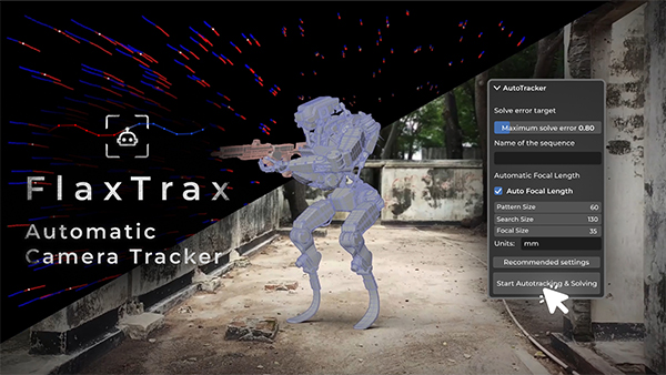 Blender插件-摄像机跟踪反求插件 Flaxtrax – Automated Camera Tracking v1.7.0