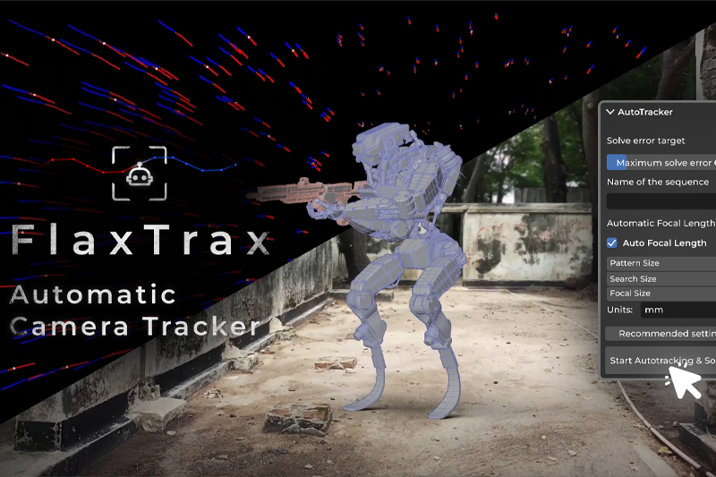 Blender插件-摄像机跟踪反求插件 Flaxtrax – Automated Camera Tracking v1.7.0