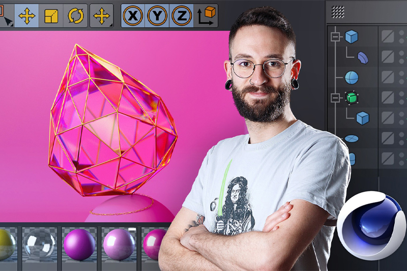C4D教程-C4D入门介绍基础教程(中文字幕)Domestika – Introduction to Cinema 4D