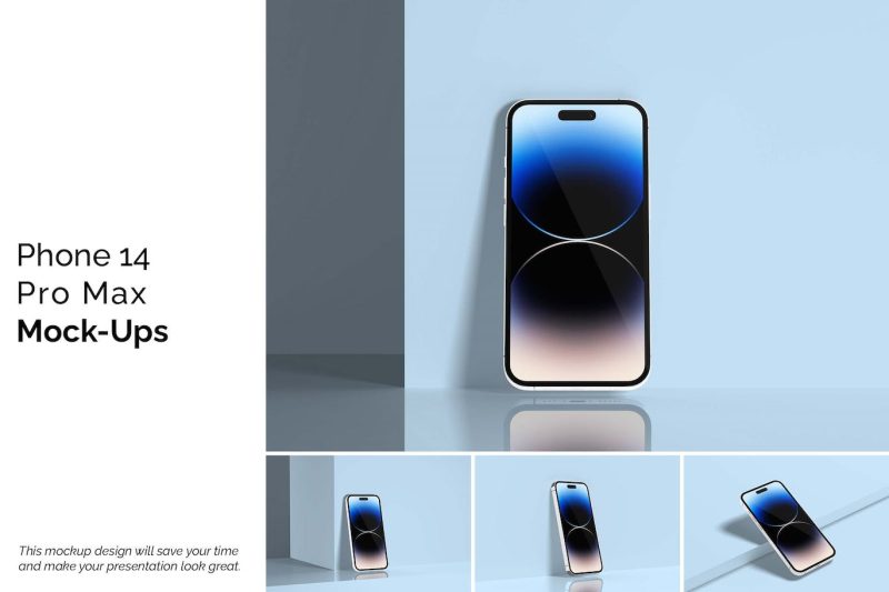 Phone 14 Pro Max 手机样机素材 02 (PSD) phone-14-pro-max-mockup