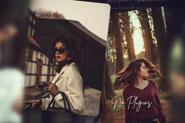 AE模板-浪漫电子相册画廊效果幻灯片(含原版音乐素材) Photo Slideshow || Romantic Galleery