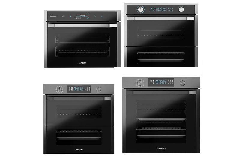 4个嵌入式蒸烤箱模型厨房电器模型3D模型