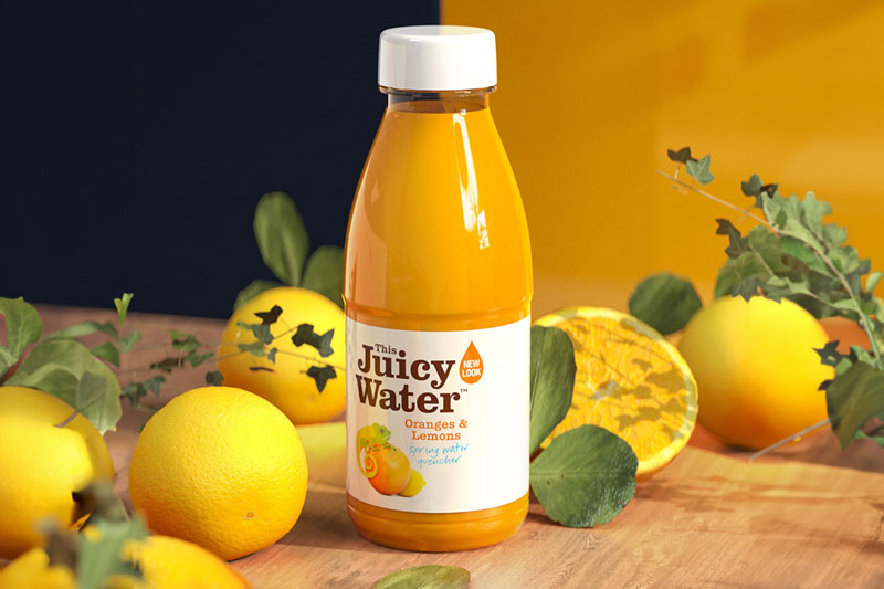 C4D工程-橙汁瓶装果汁场景渲染工程果汁模型C4D模型