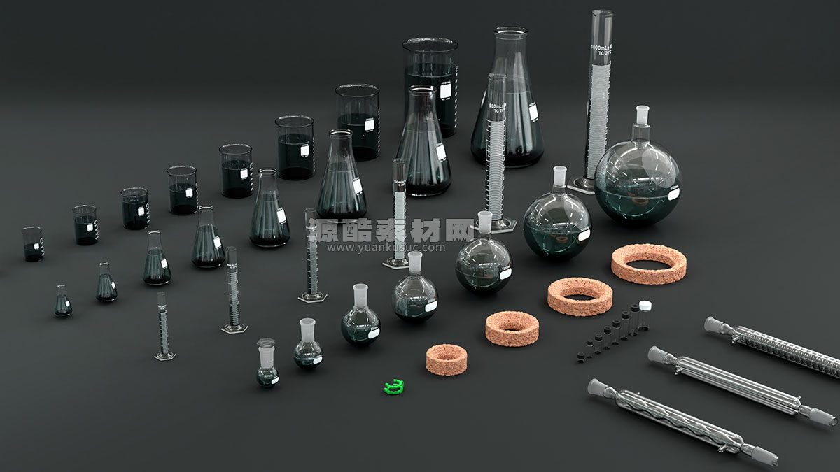 Blender预设-生物化学道具相关资产预设 The Cgfigures Asset Library