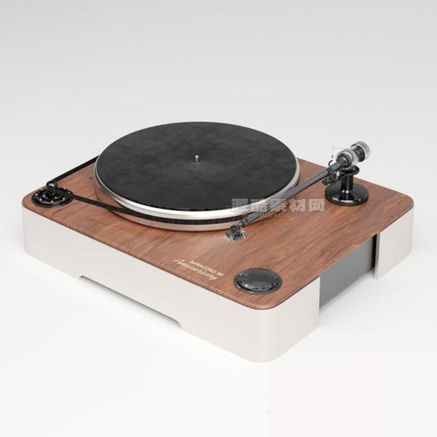 唱片机模型3D模型 (C4D,FBX,Blender) Vinyl record player 3D model