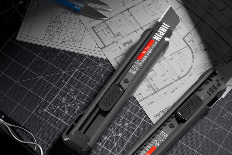 C4D工程-美工刀桌面场景渲染工程美工刀模型C4D模型