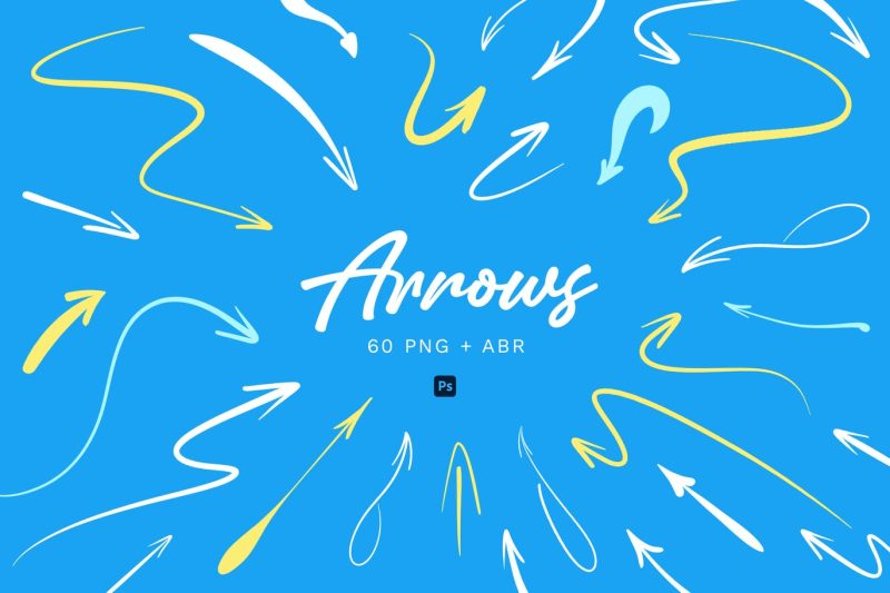 60手绘箭头PS笔刷 (ABR,PNG) 60-hand-drawn-arrows-png-and