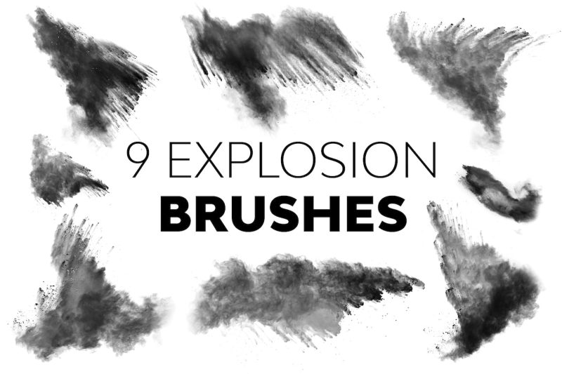 PS泼撒粉末笔刷素材 (ABR) explosion-brushes