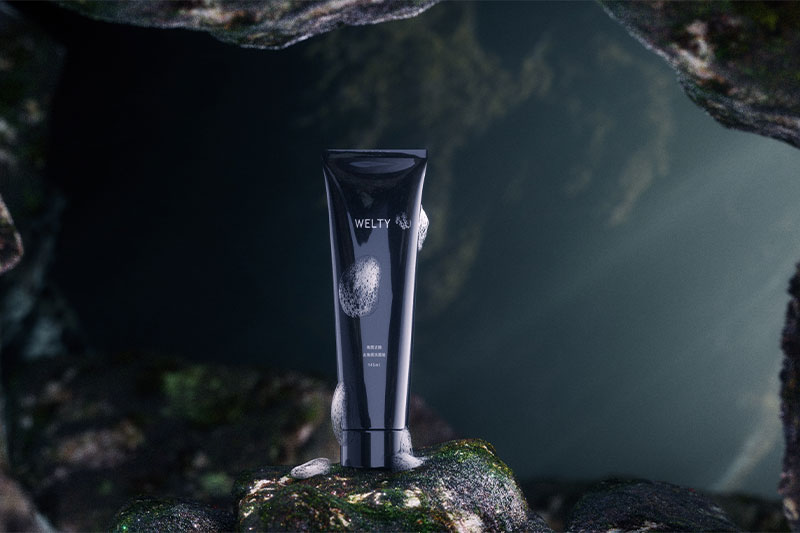 C4D工程-去角质洗面奶山洞场景渲染工程洗面奶模型C4D模型