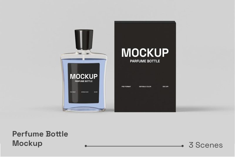 香水瓶设计样机素材 (PSD) perfume-bottle-mockup