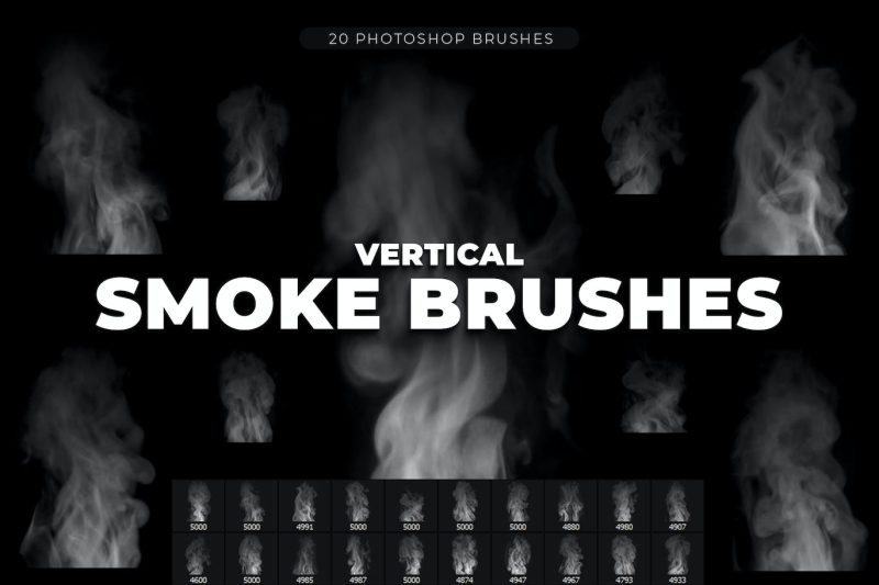 20个垂直烟雾刷PS笔刷素材资源 (ABR) 20-vertical-smoke-brushes