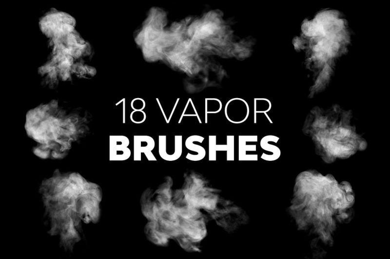 蒸汽PS笔刷素材资源 (ABR) vapor-brushes
