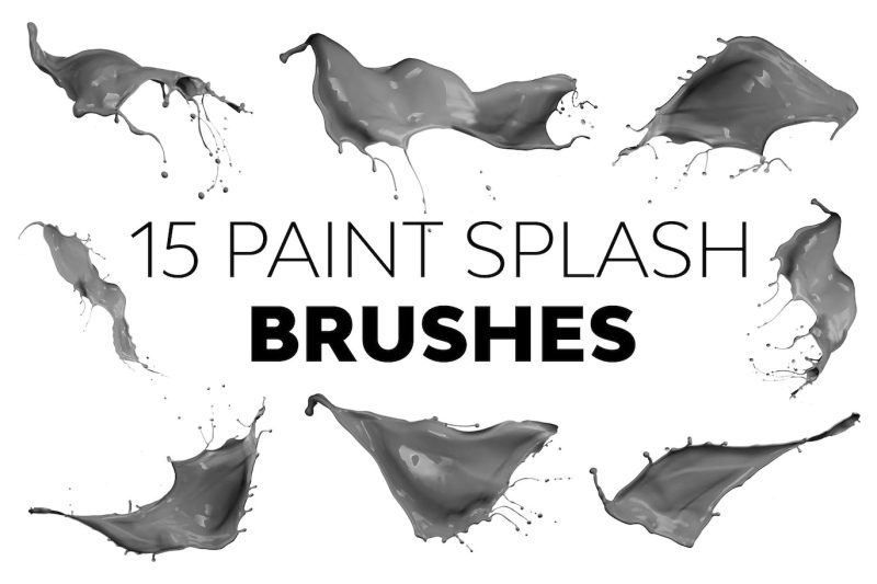 喷漆飞溅笔刷PS笔刷素材资源 (ABR) paint-splash-brushes