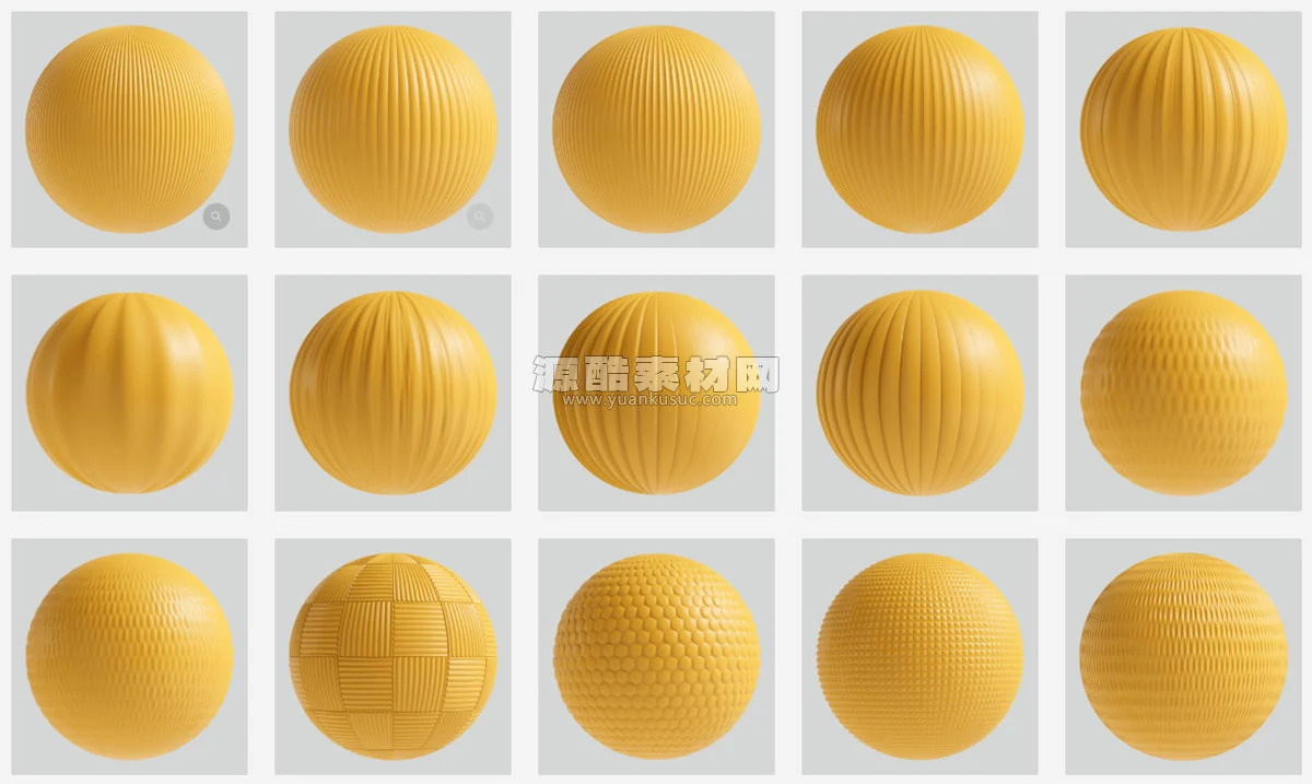 25种GSG灰猩猩图案塑料贴图纹理和预设 Material Patterned Plastic