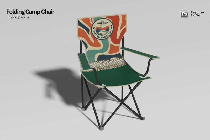 折叠露营椅样机素材 (PSD) folding-camp-chair-mock-up
