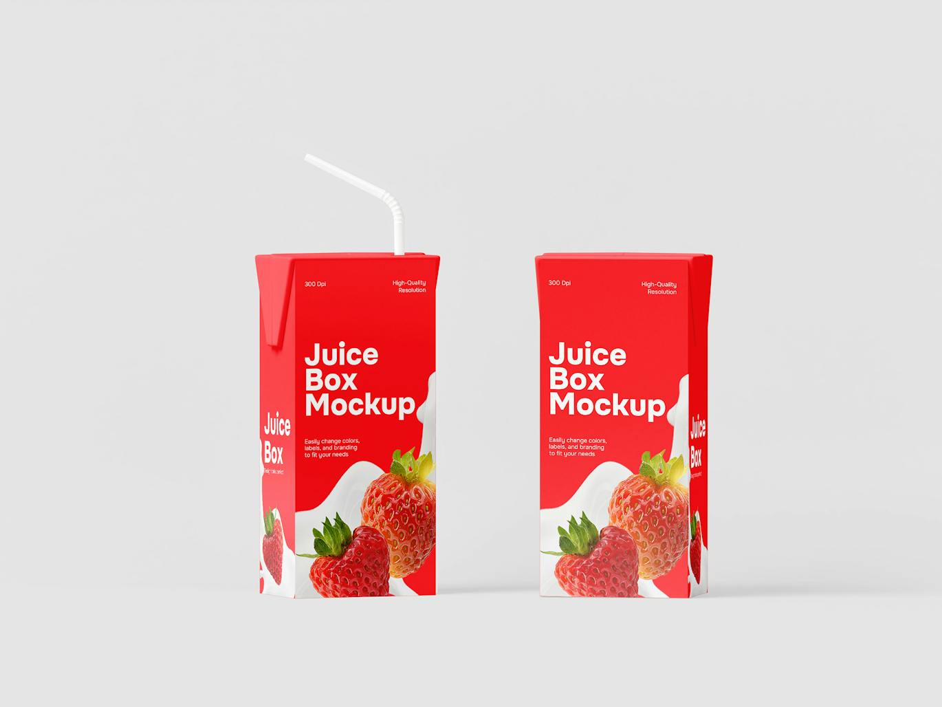 果汁盒样机素材 (PSD) juice-box-mockup