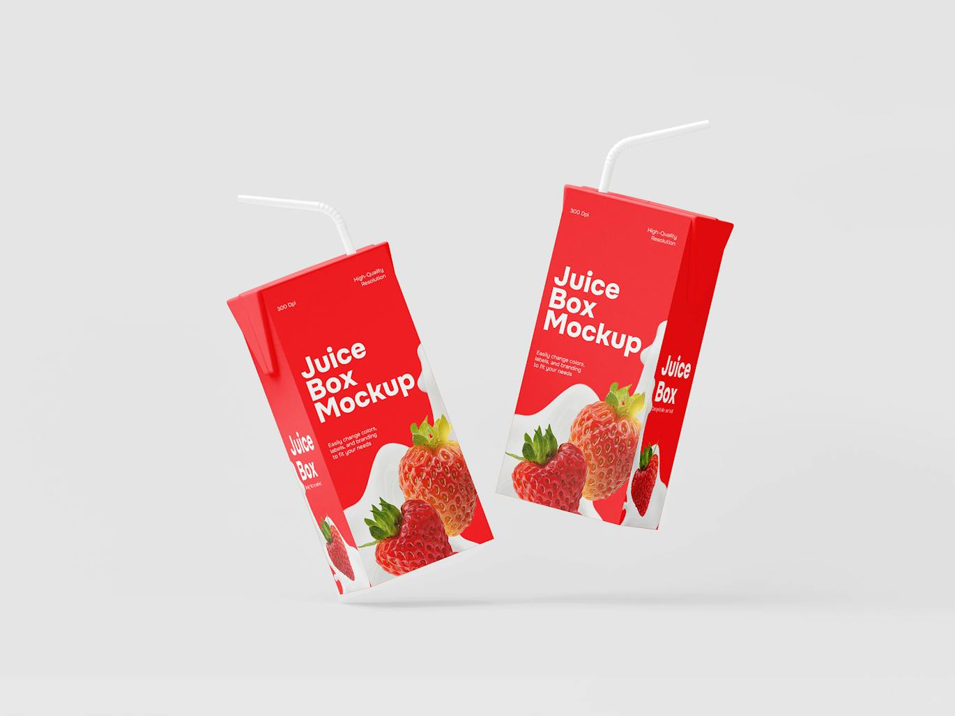 果汁盒样机素材 (PSD) juice-box-mockup