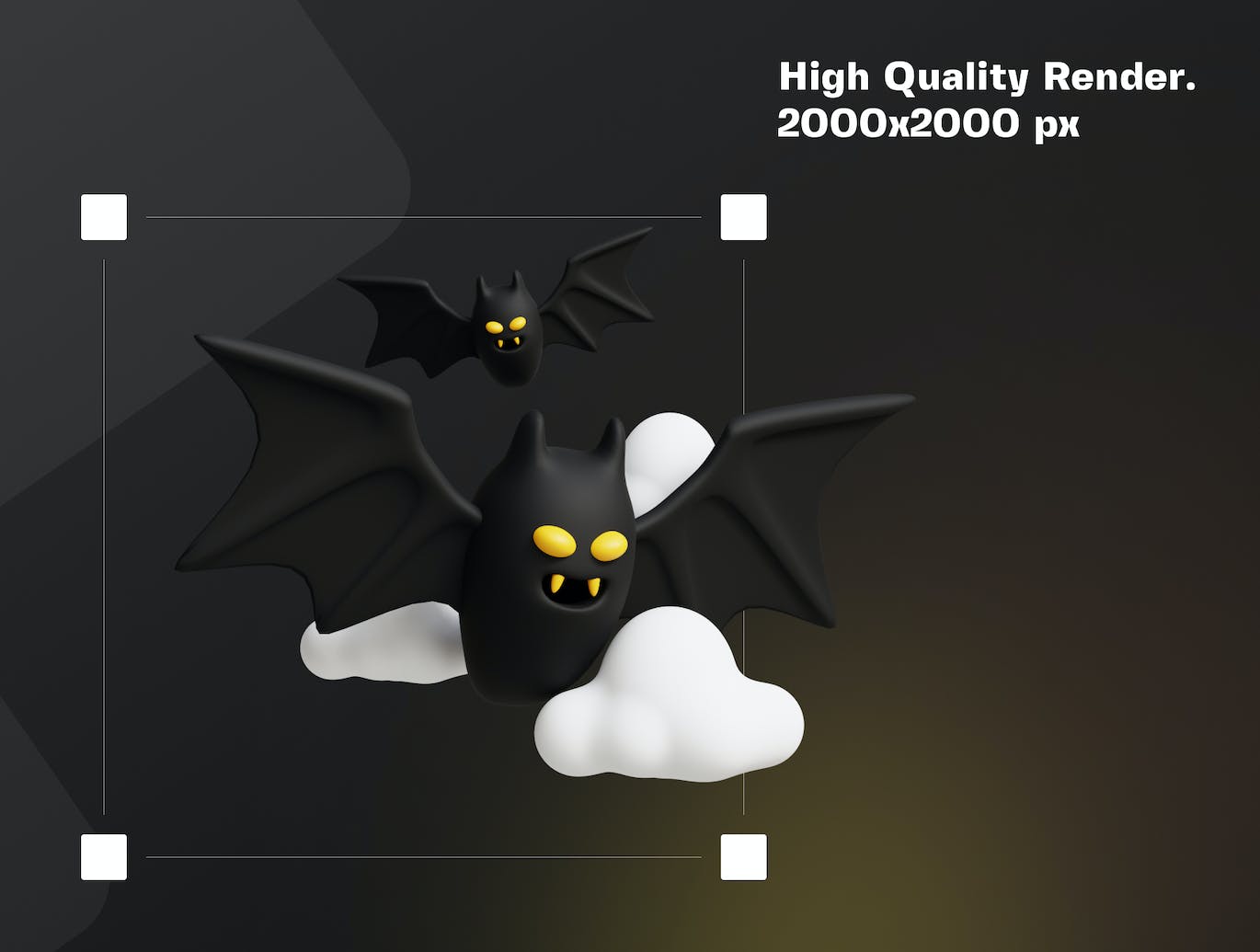 5个万圣节插图3D模型素材 (FBX,OBJ,Blend,PNG) halloween-3d-illustration