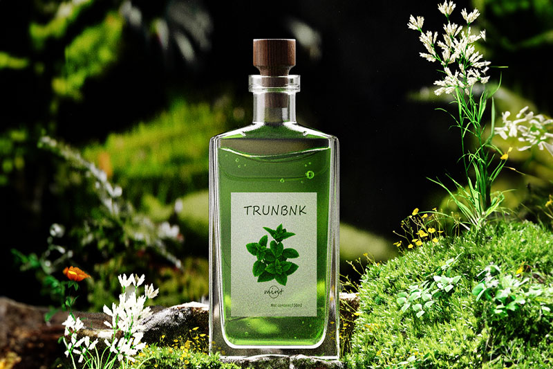 C4D工程-香水草地场景渲染工程香水模型C4D模型