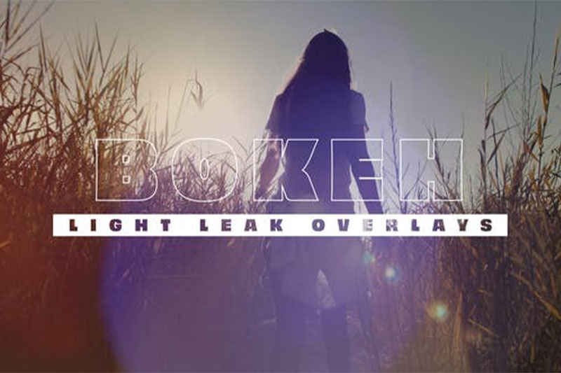 AE模板-唯美优雅镜头光斑炫光动画叠加效果(含原版音乐素材) light Bokeh Dust Particles Color Overlays V2