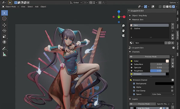 Blender插件-场景贴图图层管理工具 Ucupaint v2.0.0