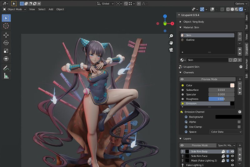 Blender插件-场景贴图图层管理工具 Ucupaint v2.0.0