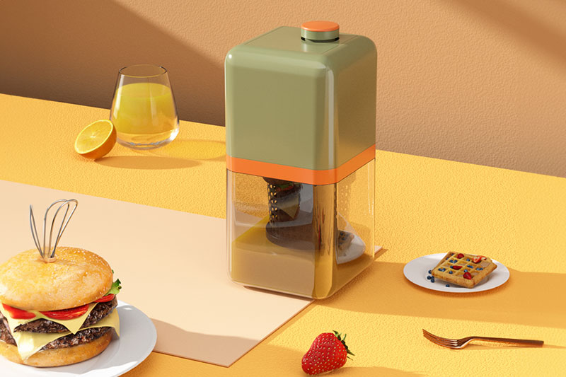 C4D工程-微型榨汁机场景渲染工程榨汁机C4D模型