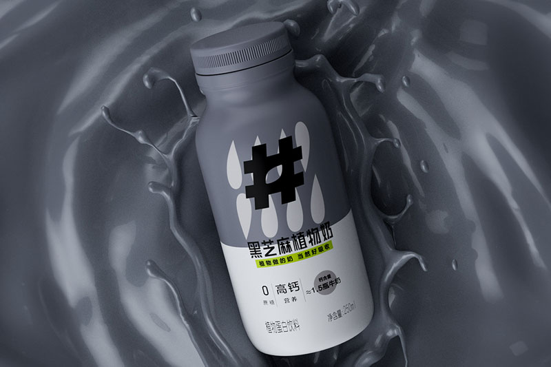 C4D工程-黑芝麻奶饮料场景渲染工程饮料C4D模型