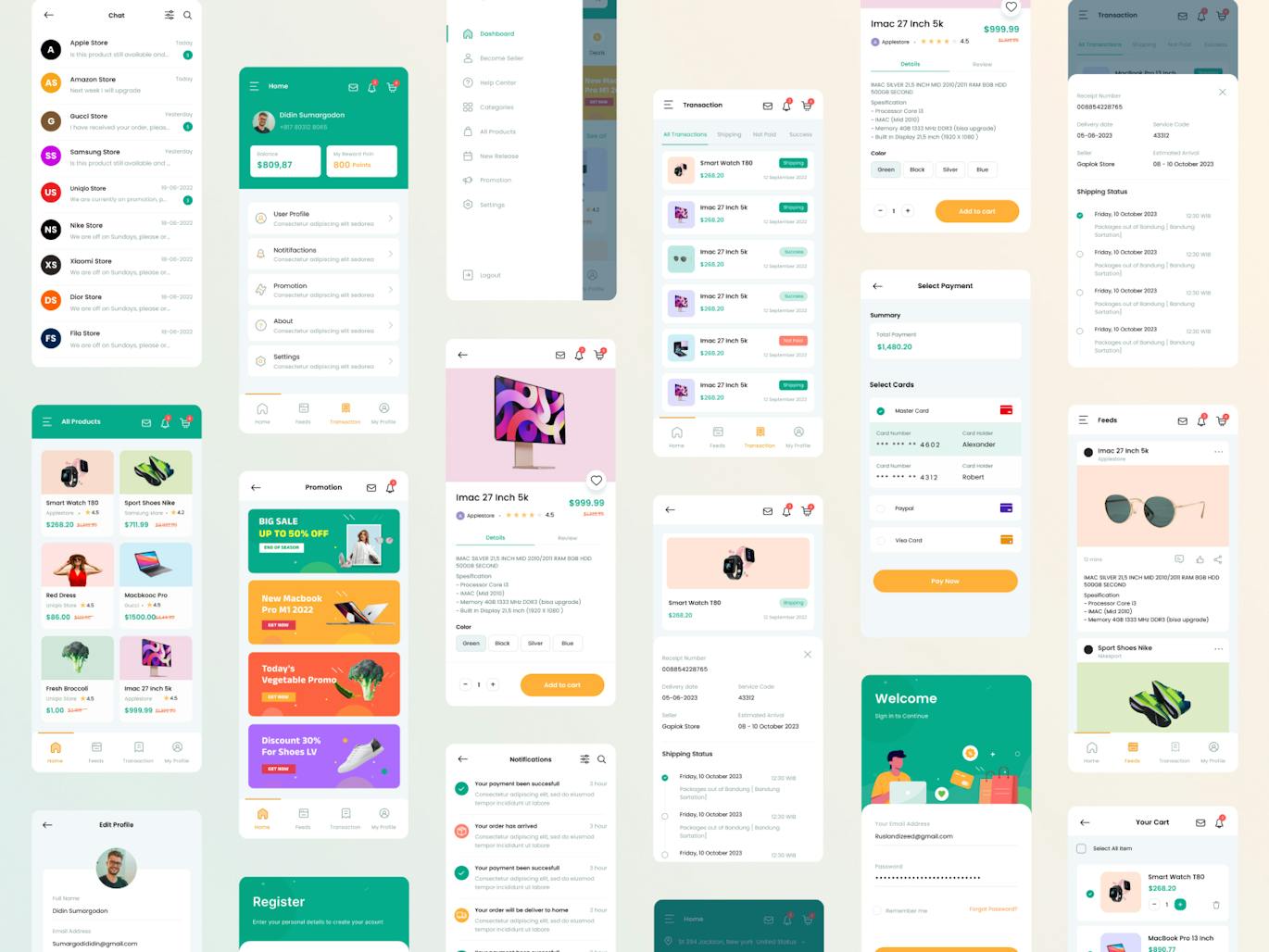 购物移动应用APP UI KIT (FIG,SKETCH)