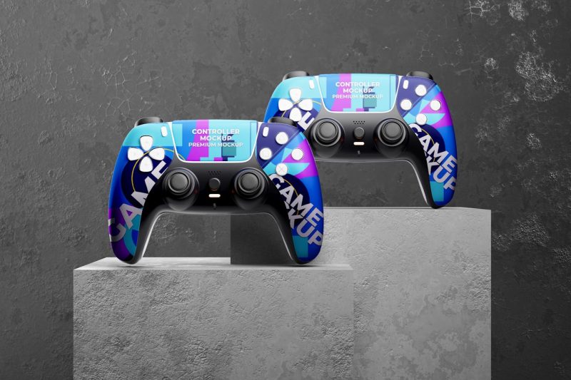 PS5 游戏手柄样机素材 (PSD) ps5-controller-mockup