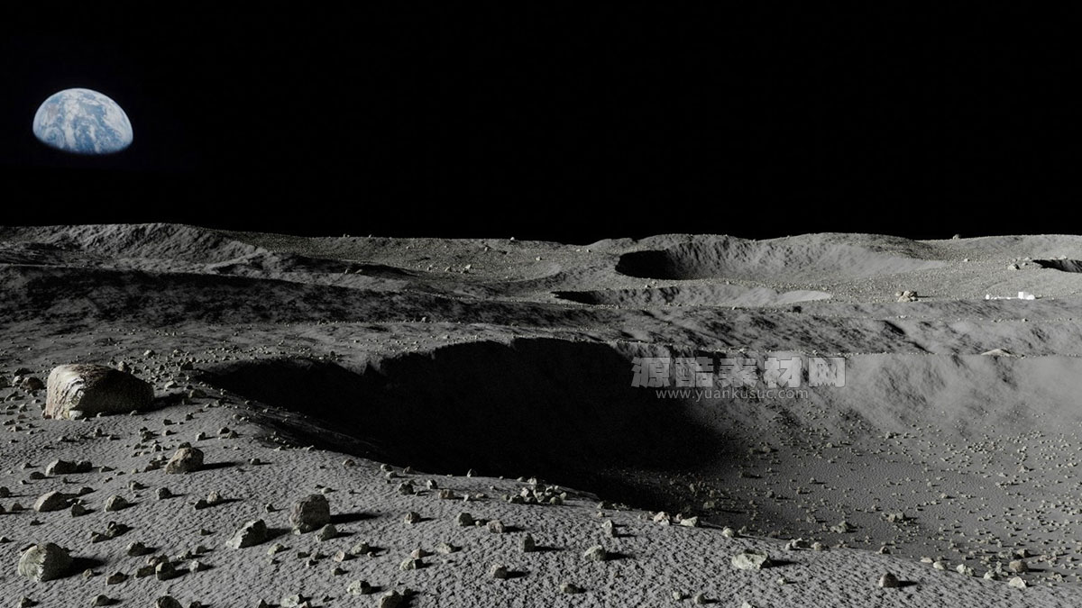 月球表面地形岩石陨石坑模型3D模型 Map004 – Moon – Lunar Landscape (Blender/MAX/FBX/OBJ格式)