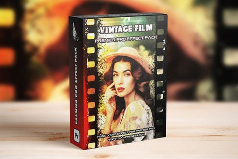 PR模板-复古老旧电影胶片录像效果(含LUT预设) Vintage Old Film Effect