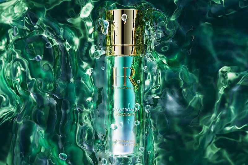 C4D工程-HR赫莲娜绿宝瓶赋能轻乳液场景渲染工程护肤品C4D模型