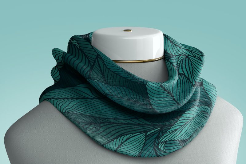 织物围巾样机素材 (PSD) fabric-scarf-mockup