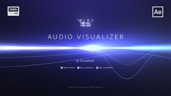 AE模板-音频波形可视化效果 Audio Visualizer