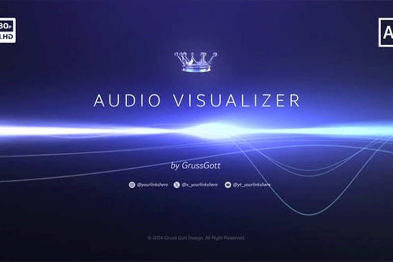 AE模板-音频波形可视化效果 Audio Visualizer
