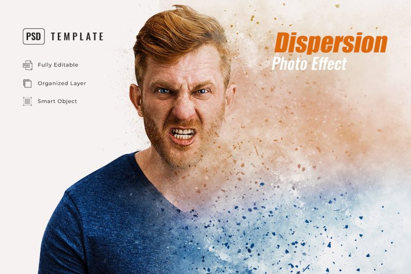 人物沙画PS特效图层样式 (PSD) dispersion-photo-effect