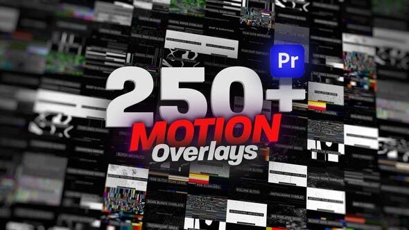 PR模板-268种信号故障失真叠加效果背景 Animated Motion Overlays Pack For Premiere Pro