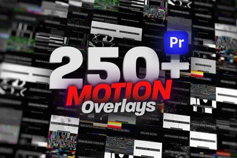 PR模板-268种信号故障失真叠加效果背景 Animated Motion Overlays Pack For Premiere Pro