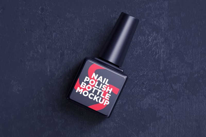 指甲油瓶样机素材 (PSD) nail-polish-bottle-mockup