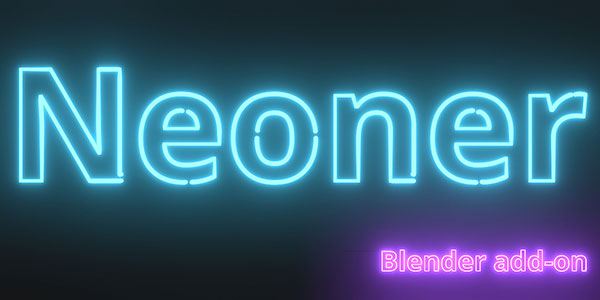 Blender插件-曲线生成霓虹灯光效果 Neoner v1.1.3